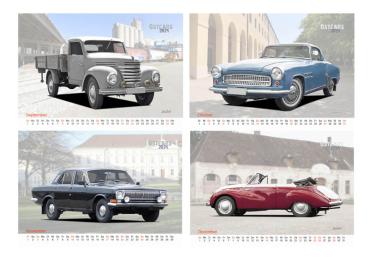 A2 Wandkalender 2024 mit Motiv von OstCars